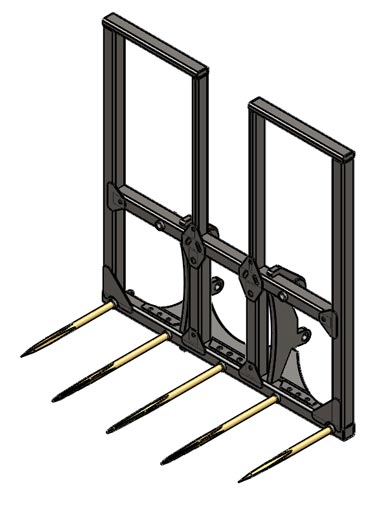 Schlagel BF-400K 5 Spear Tall Bale Fork JRB